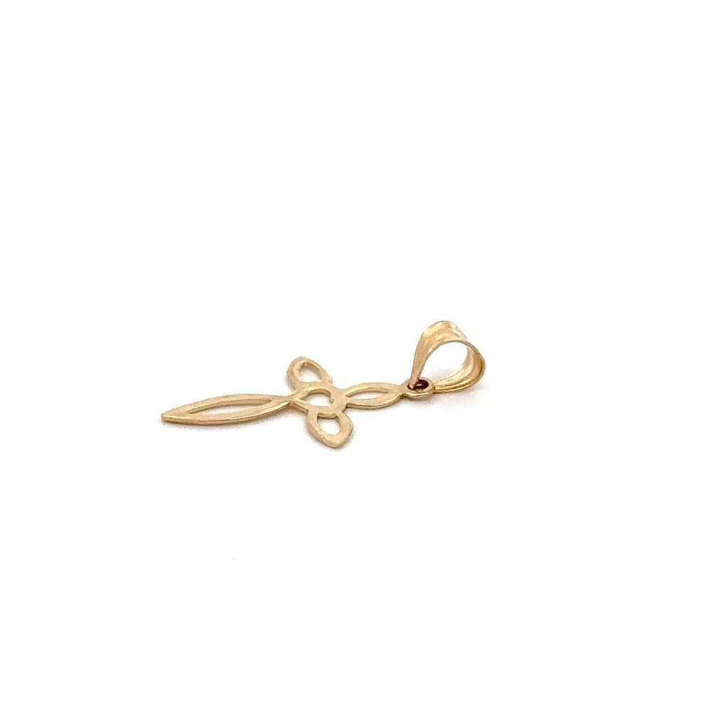18K Gold Pendant Cross Religious 0.49 grams - Picture 3 of 9